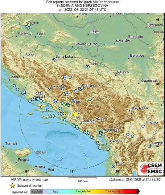 Terremoto Bosnia
