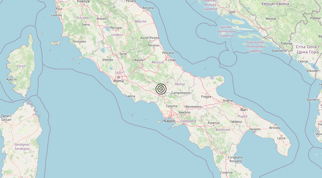 Terremoto Molise 22-01-2026