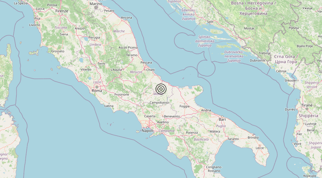 Terremoto Molise 01-05-2026